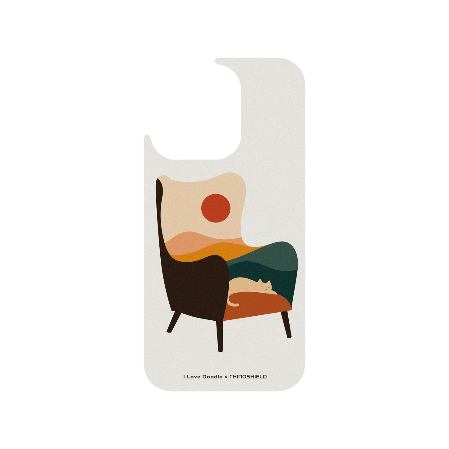 RHINOSHIELD X I Love Doodle JellyTint (MagSafe compatible) iPhone 14 Pro - Cat Landscape - Chair