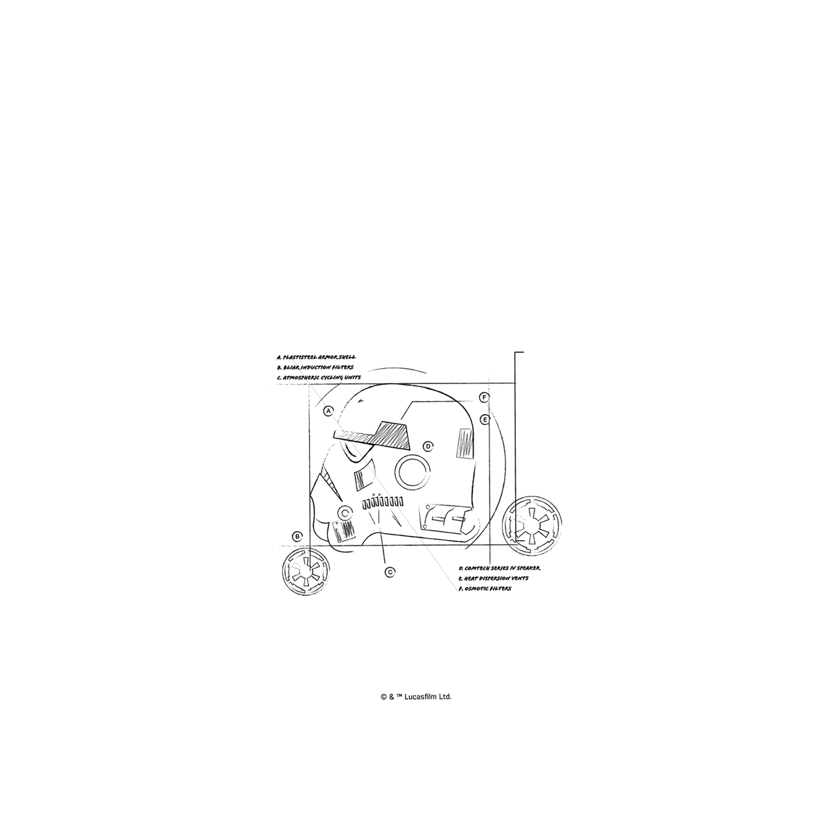 iPhone 7 犀牛盾SolidSuit聯名設計款防摔背蓋手機殼 StarWars 星際大戰系列 - 風暴兵-線稿風格