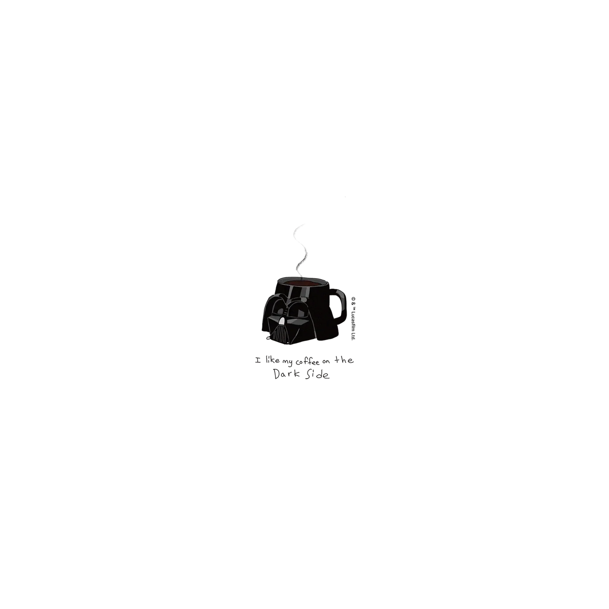 iPhone 7 犀牛盾SolidSuit聯名設計款防摔背蓋手機殼 StarWars 星際大戰9系列 - 黑武士-咖啡杯-幽默系列