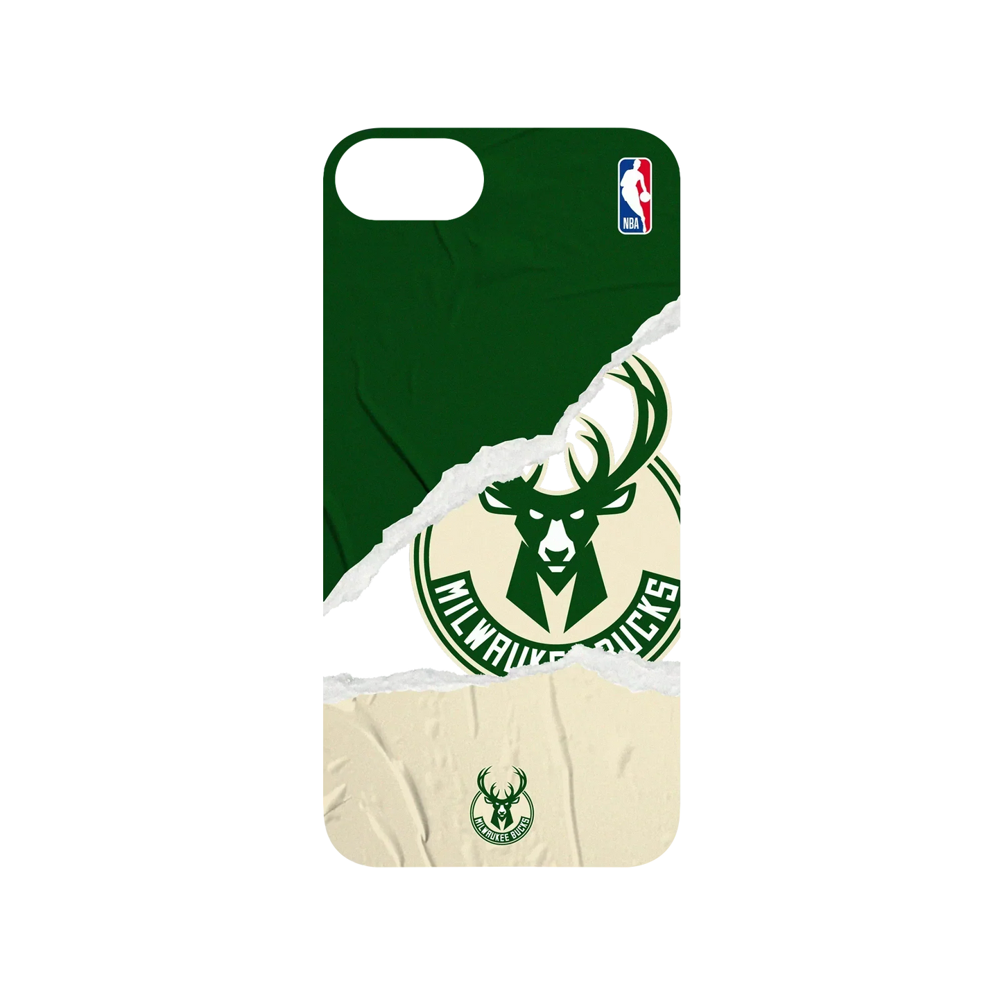 iPhone 7 犀牛盾SolidSuit聯名設計款防摔背蓋手機殼 NBA - 熱血系列-密爾瓦基公鹿 Milwaukee Bucks - Sweat and Tears