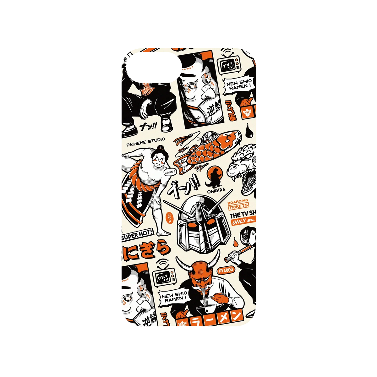 RHINOSHIELD X Paiheme Studio SolidSuit iPhone SE (2nd generation) Case - Black Orange Mix