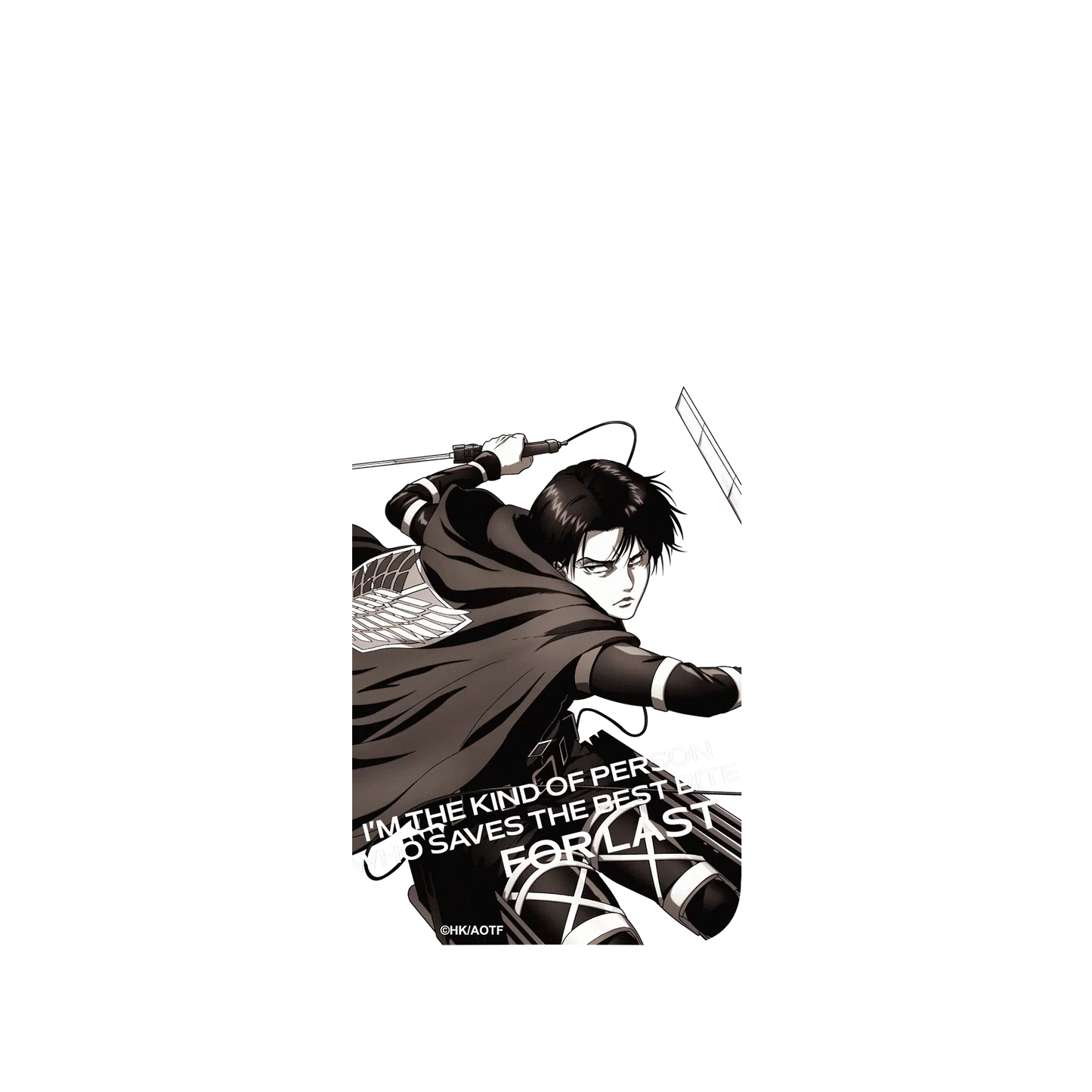 RHINOSHIELD X Attack on Titan SolidSuit iPhone 8 Case - Levi - Black and White