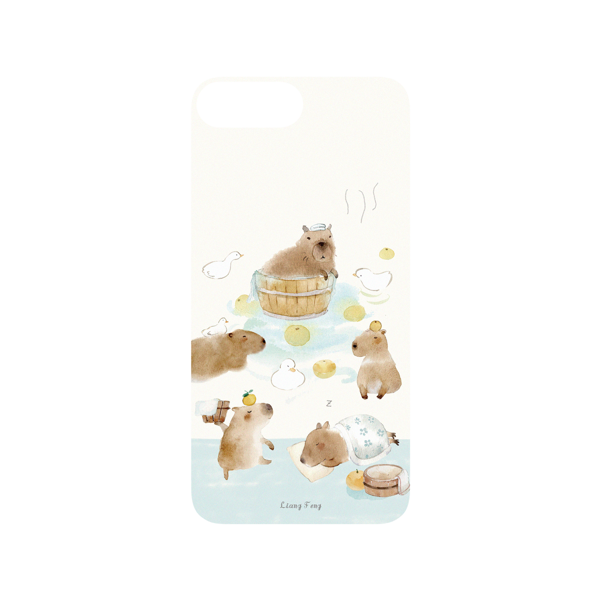 RHINOSHIELD X Liang Feng SolidSuit iPhone 8 Plus Case - capybaras