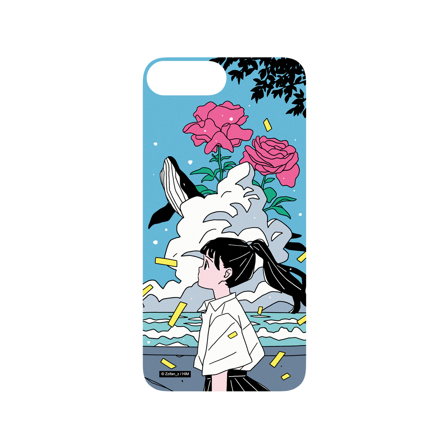 iPhone 8 Plus 犀牛盾SolidSuit聯名設計款防摔背蓋手機殼 Zzifan_z - 鯨魚
