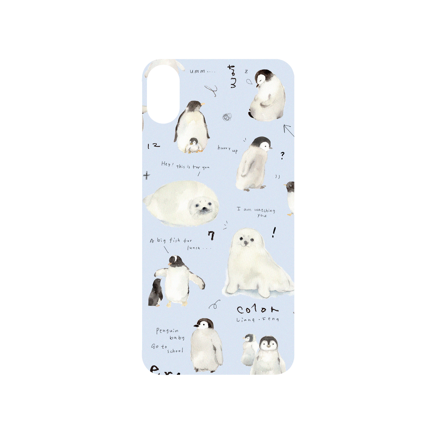 RhinoShield X Liang Feng SolidSuit iPhone X Case - Penguin Baby