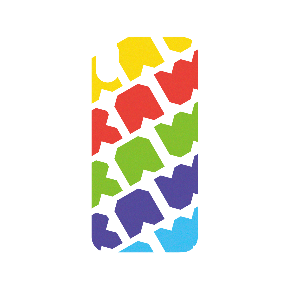 RhinoShield X JOCR SolidSuit iPhone XR Case - Raw Rainbow Pattern Big
