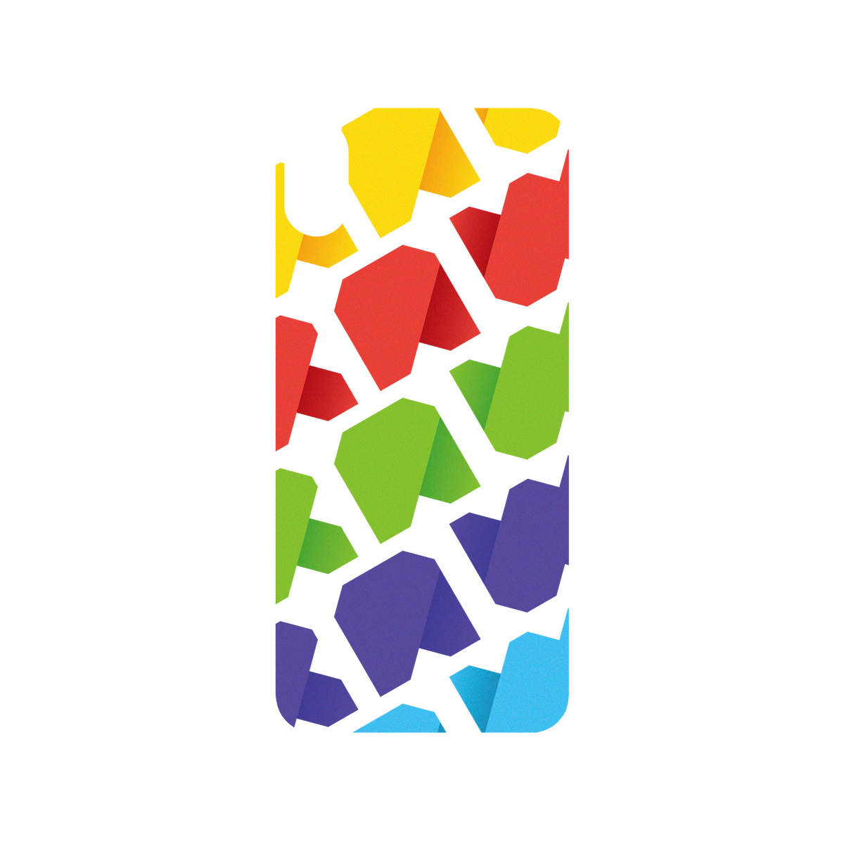 RhinoShield X JOCR SolidSuit iPhone XS Max Case - Raw Rainbow Pattern Big