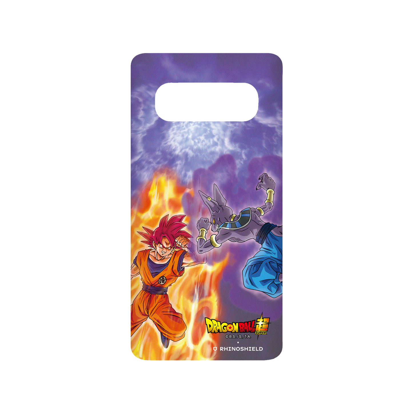 RHINOSHIELD X Dragon Ball Super SolidSuit Samsung Galaxy S10+ Case - Super Saiyan God Goku vs Beerus