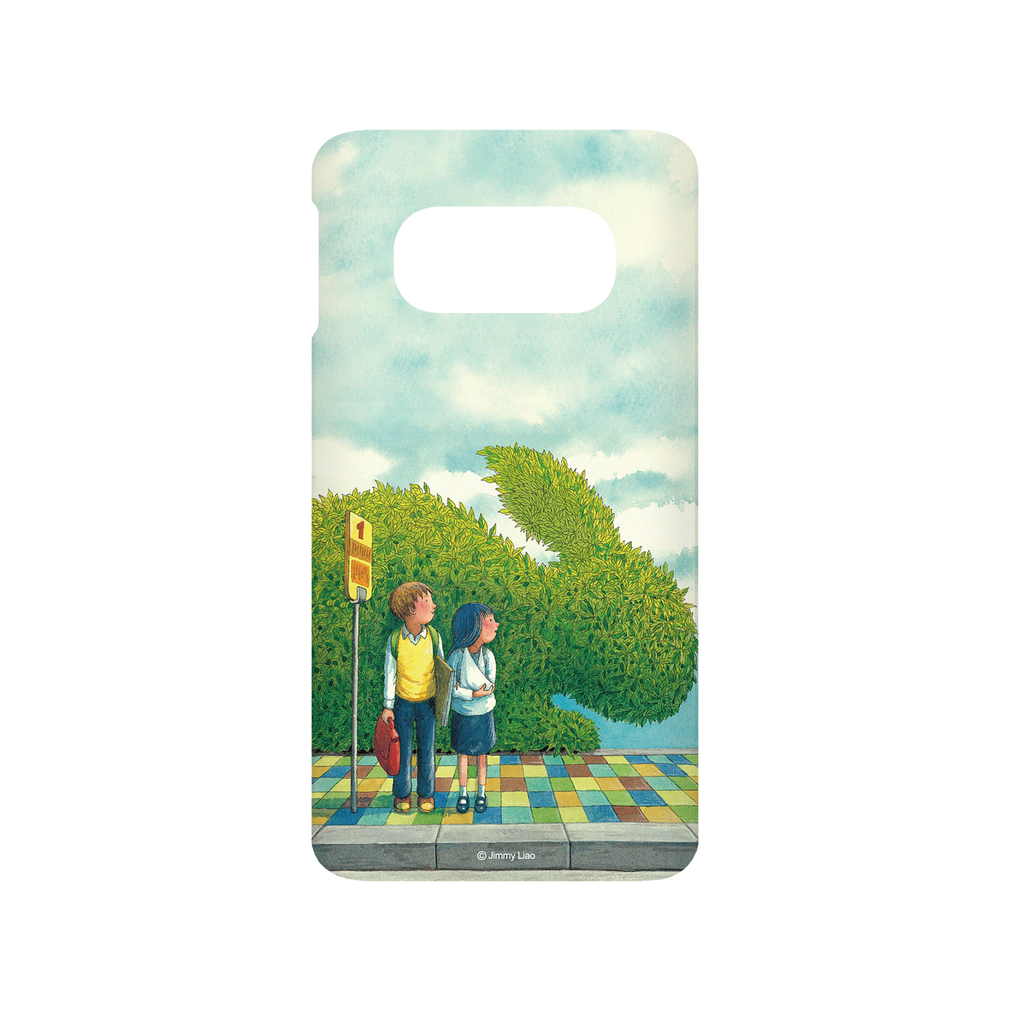 RHINOSHIELD X Jimmy SolidSuit Samsung Galaxy S10e Case - Year of the Rabbit Series - Waiting for the Bus