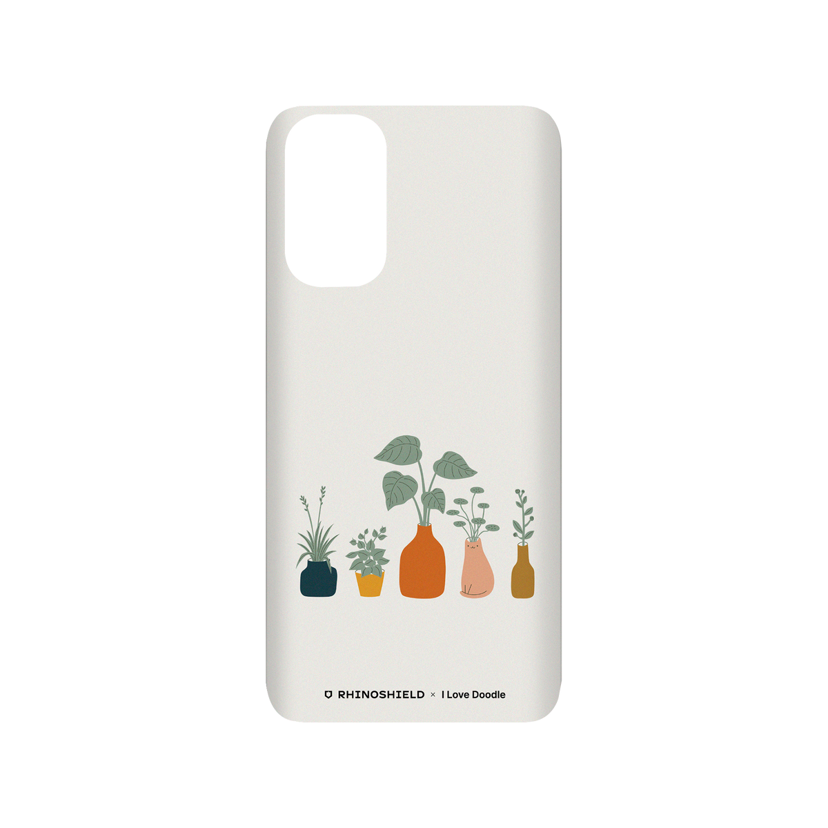 RhinoShield X I Love Doodle SolidSuit Samsung Galaxy S20 (4G/5G) Case - Cat and Plant - Vase