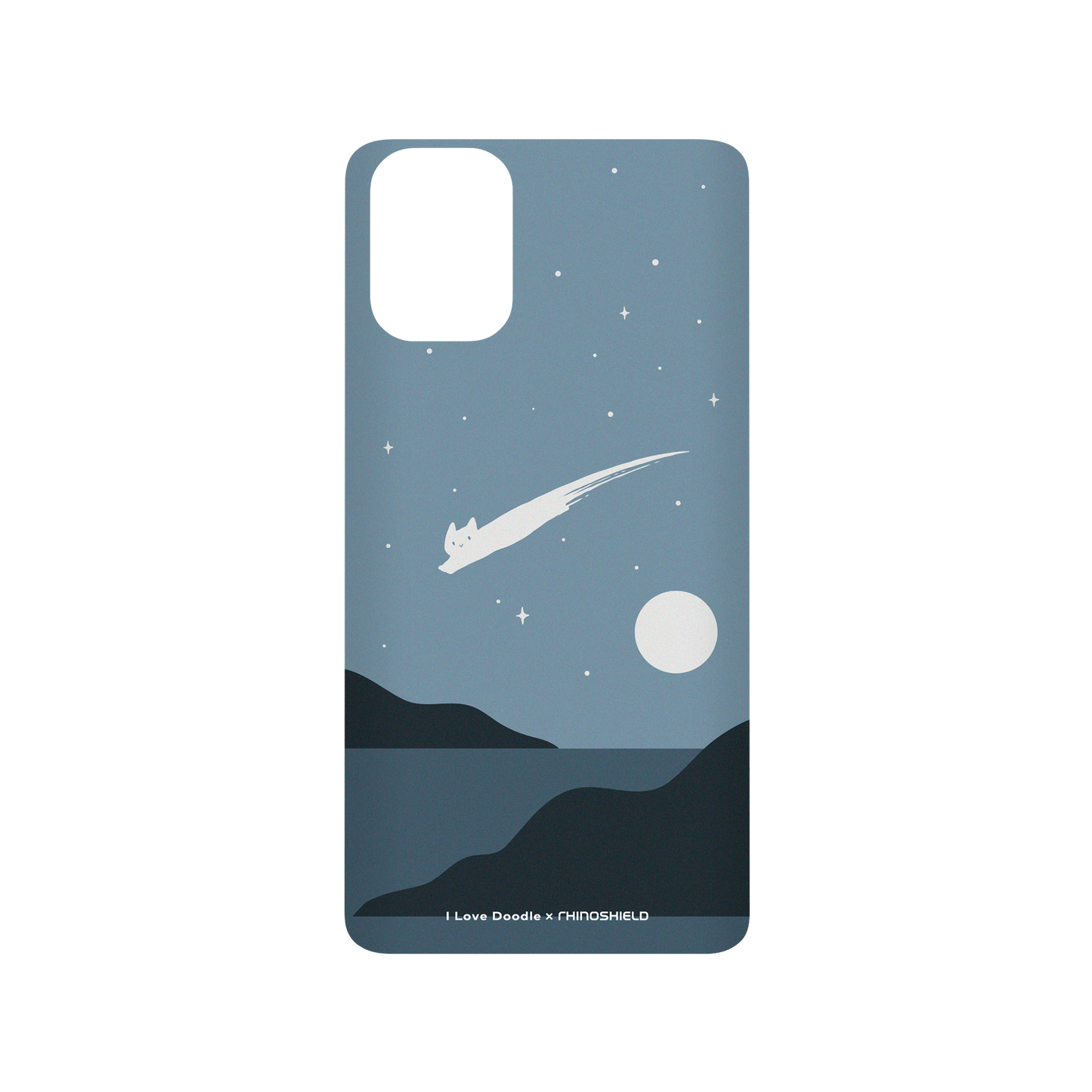 RhinoShield X I Love Doodle SolidSuit Samsung Galaxy A51 (4G) Case - Cat Landscape - Meteor