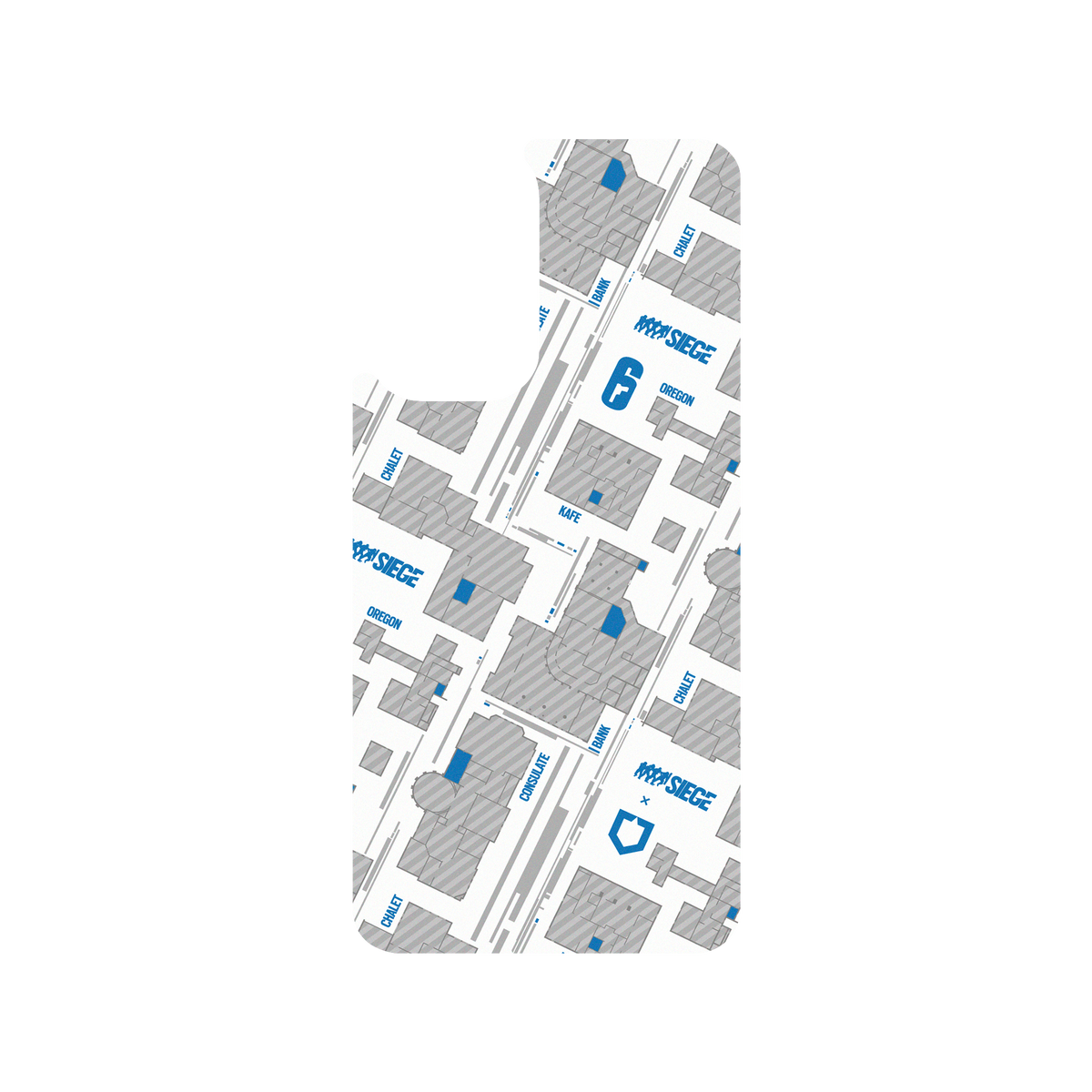 RhinoShield X 6: Siege SolidSuit Samsung Galaxy A53 Case - Map - Blue