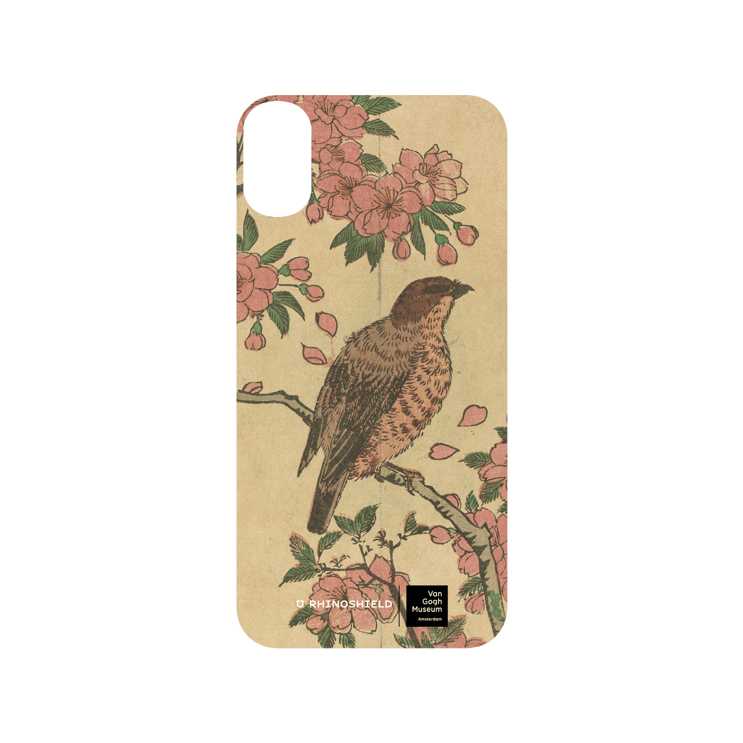 RHINOSHIELD X Van Gogh Museum SolidSuit iPhone XR Case - Cherry Blossoms and Shrike - Utagawa Hiroshige III