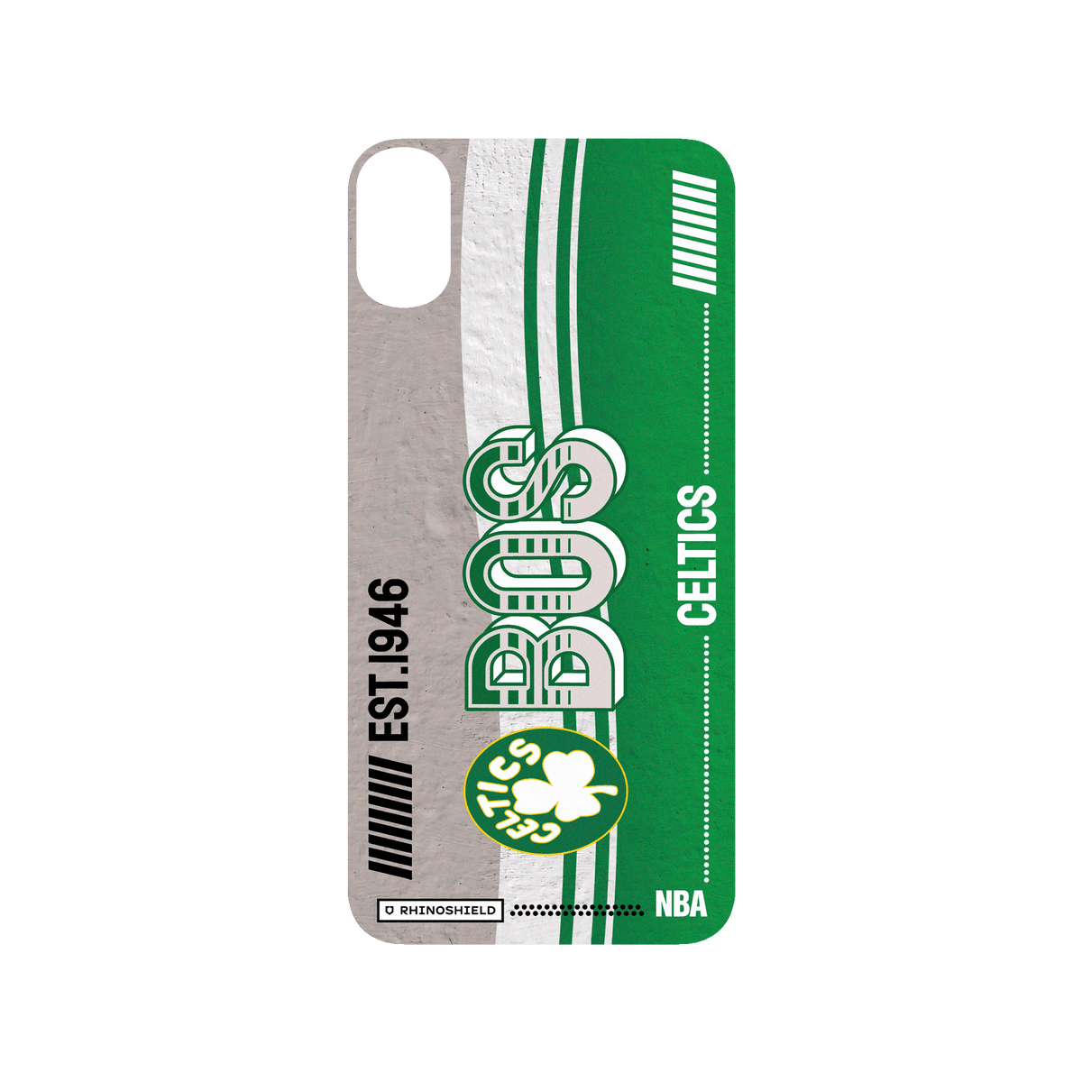 iPhone XS Max 犀牛盾SolidSuit聯名設計款防摔背蓋手機殼 NBA - 復古球員卡-波士頓塞爾提克 Boston Celtics - Vintage Card