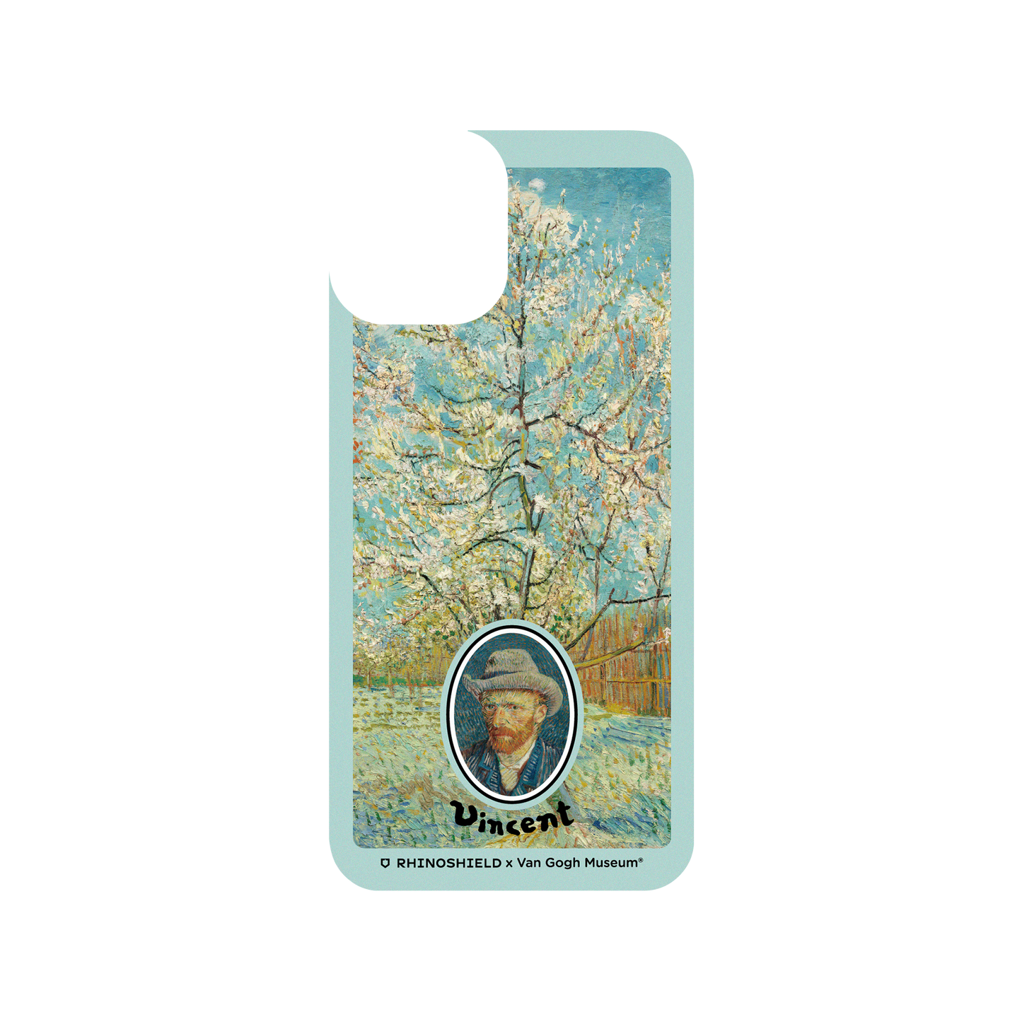 RHINOSHIELD X Van Gogh Museum SolidSuit iPhone 11 Pro Case - Peach Tree in Blossom - Blue Frame
