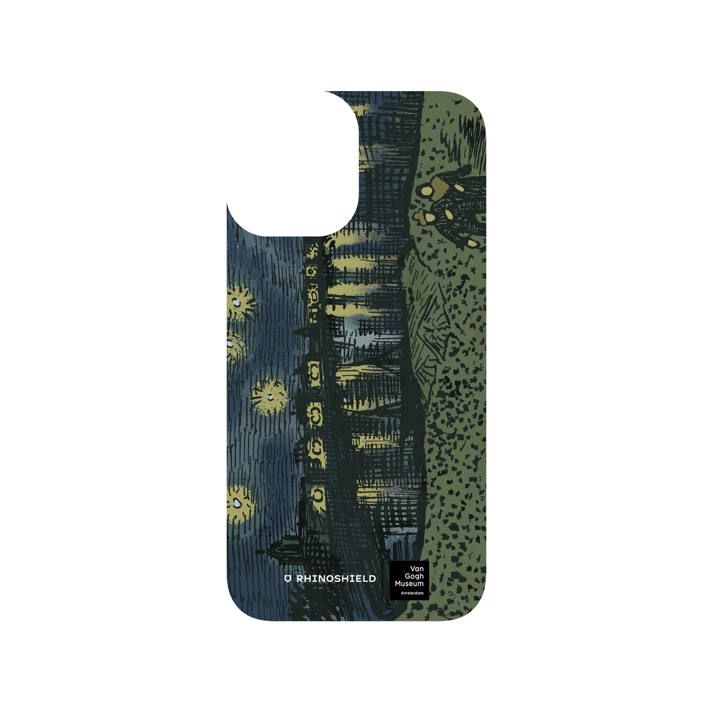 RHINOSHIELD X Van Gogh Museum SolidSuit iPhone 12 mini Case - Sketch of Starry Night Over the Rhône - Recolored by RHINOSHIELD