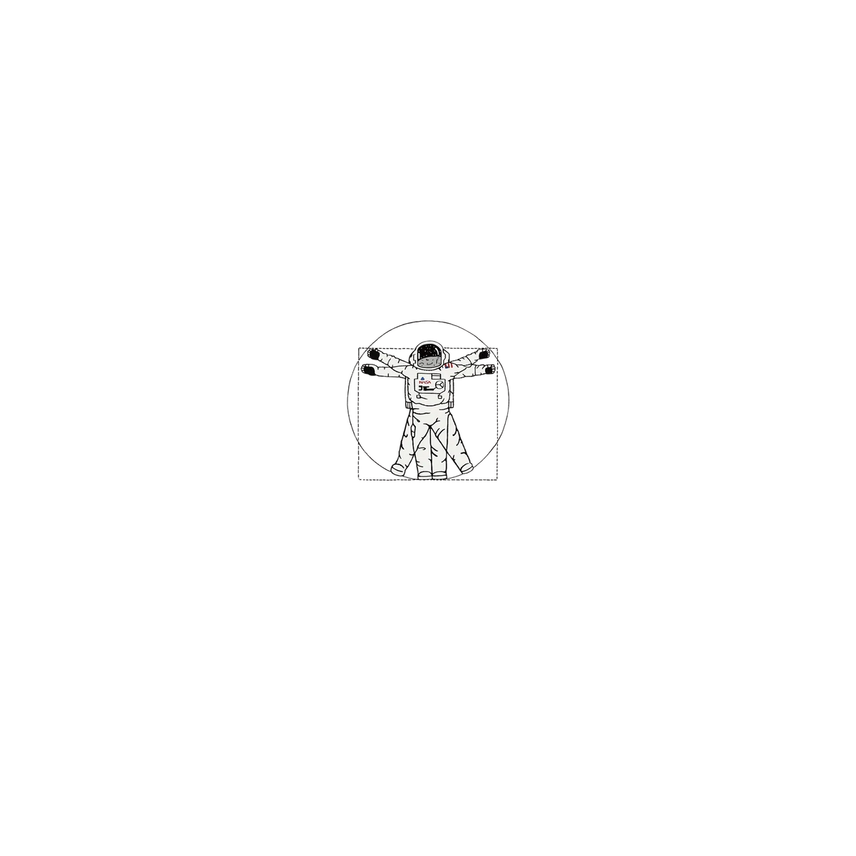 RHINOSHIELD X Cosmos SolidSuit iPhone 12 mini Case - Vitruvian Spaceman