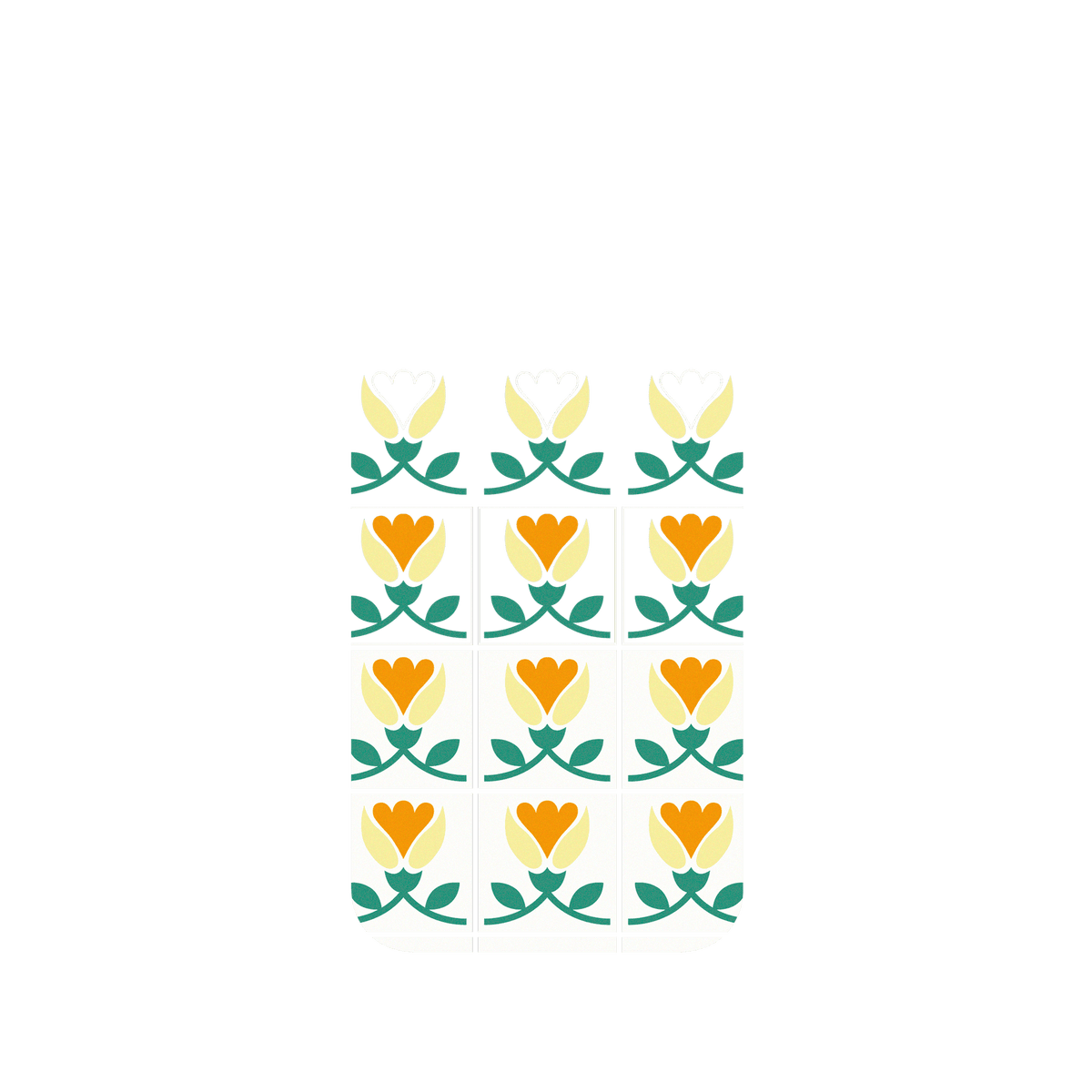 RhinoShield X OldHouseFace SolidSuit iPhone 12 Case - Newtro Tiles - Tulips