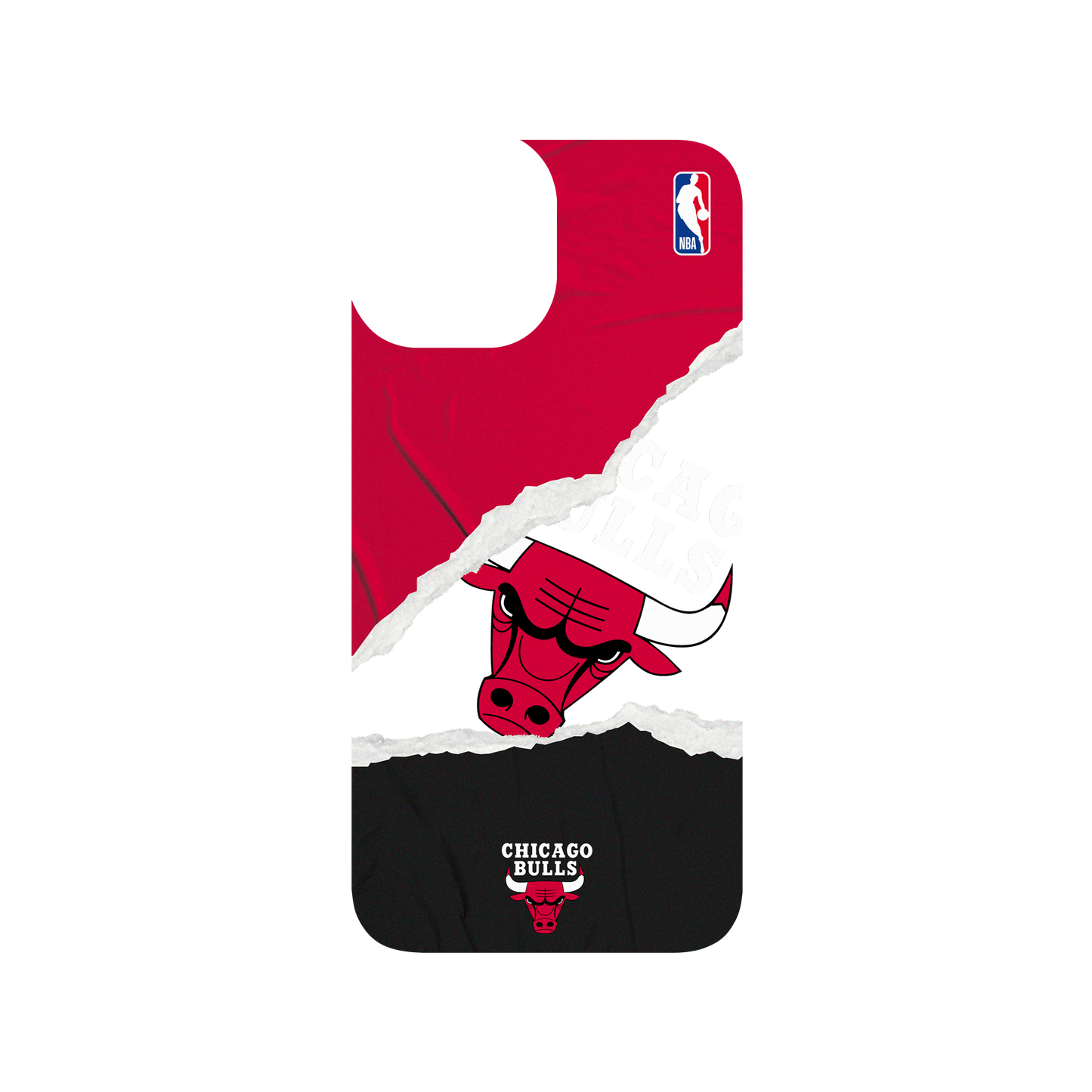 iPhone 13 mini 犀牛盾SolidSuit聯名設計款防摔背蓋手機殼 NBA - 熱血系列-芝加哥公牛 Chicago Bulls - Sweat and Tears