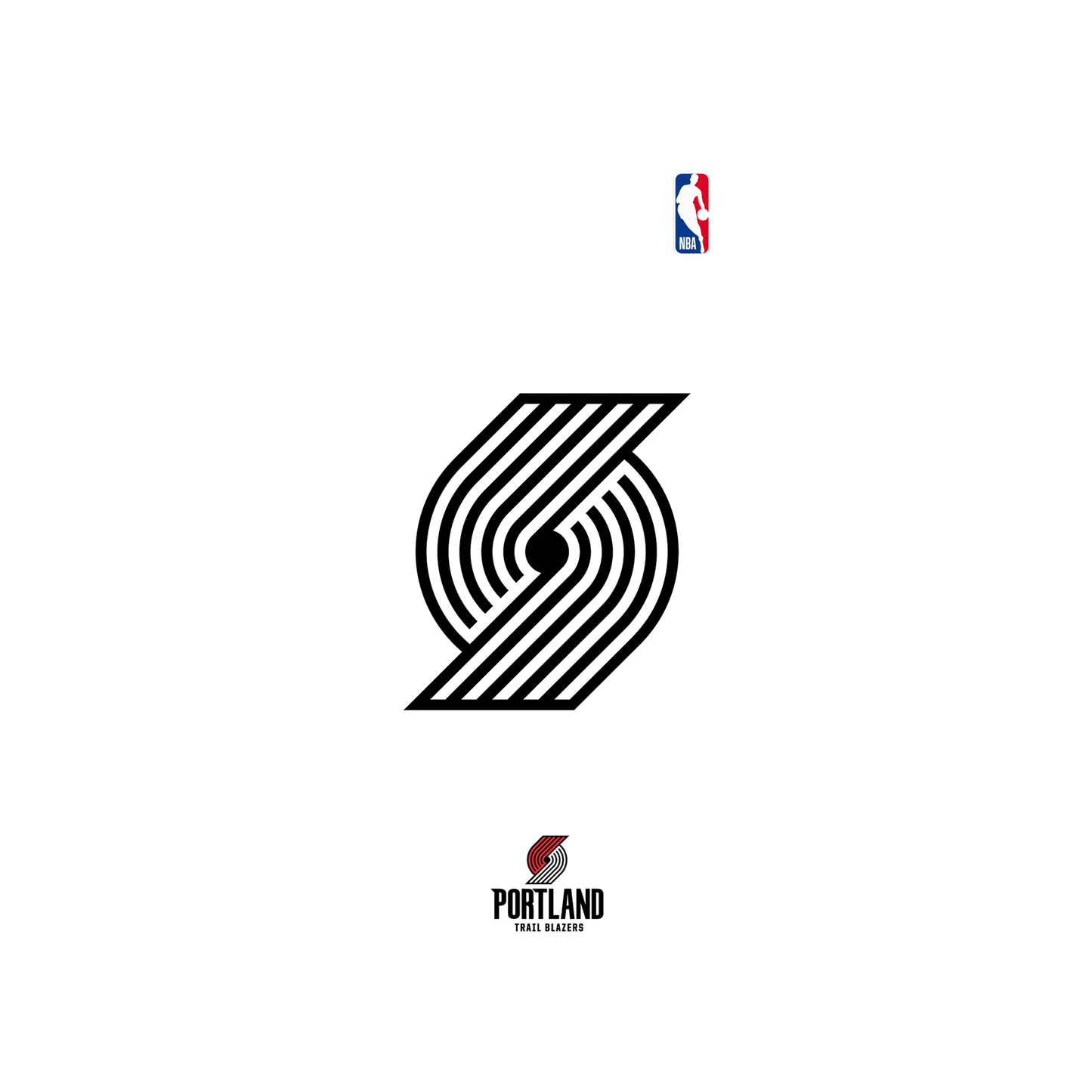 RHINOSHIELD X NBA SolidSuit (MagSafe compatible) iPhone 13 Pro Case - Portland Trail Blazers B&W - Dark