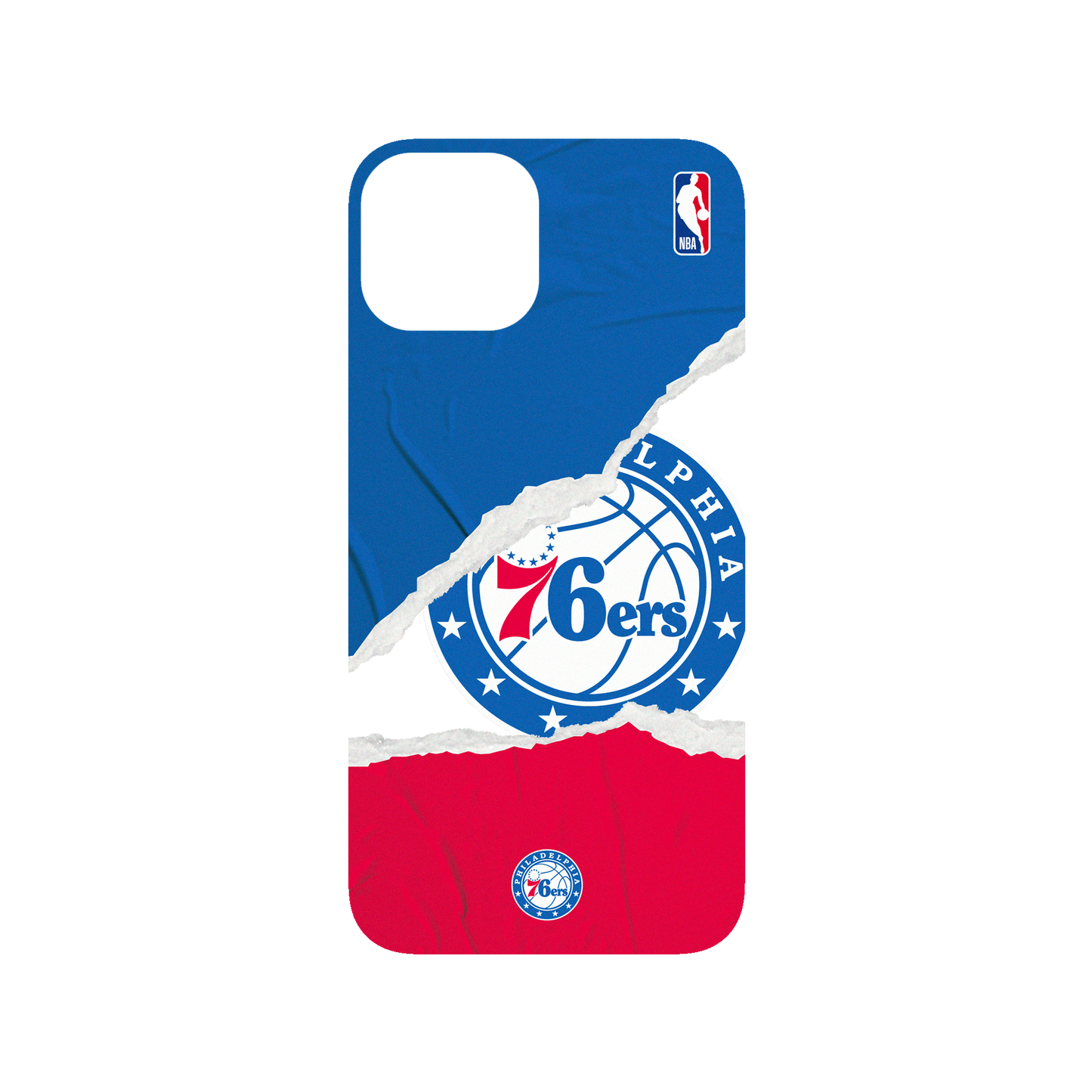 iPhone 13 犀牛盾SolidSuit聯名設計款防摔背蓋手機殼 NBA - 熱血系列-費城76人 Philadelphia 76ers - Sweat and Tears