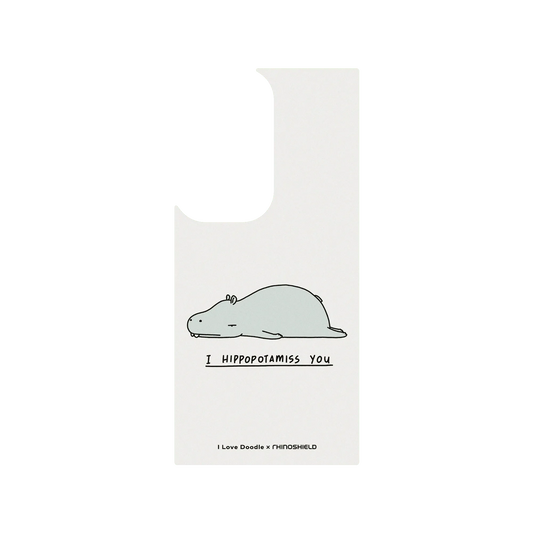 RhinoShield X I Love Doodle SolidSuit (MagSafe compatible) Samsung Galaxy S24 Ultra Case - I Hippopotamiss You