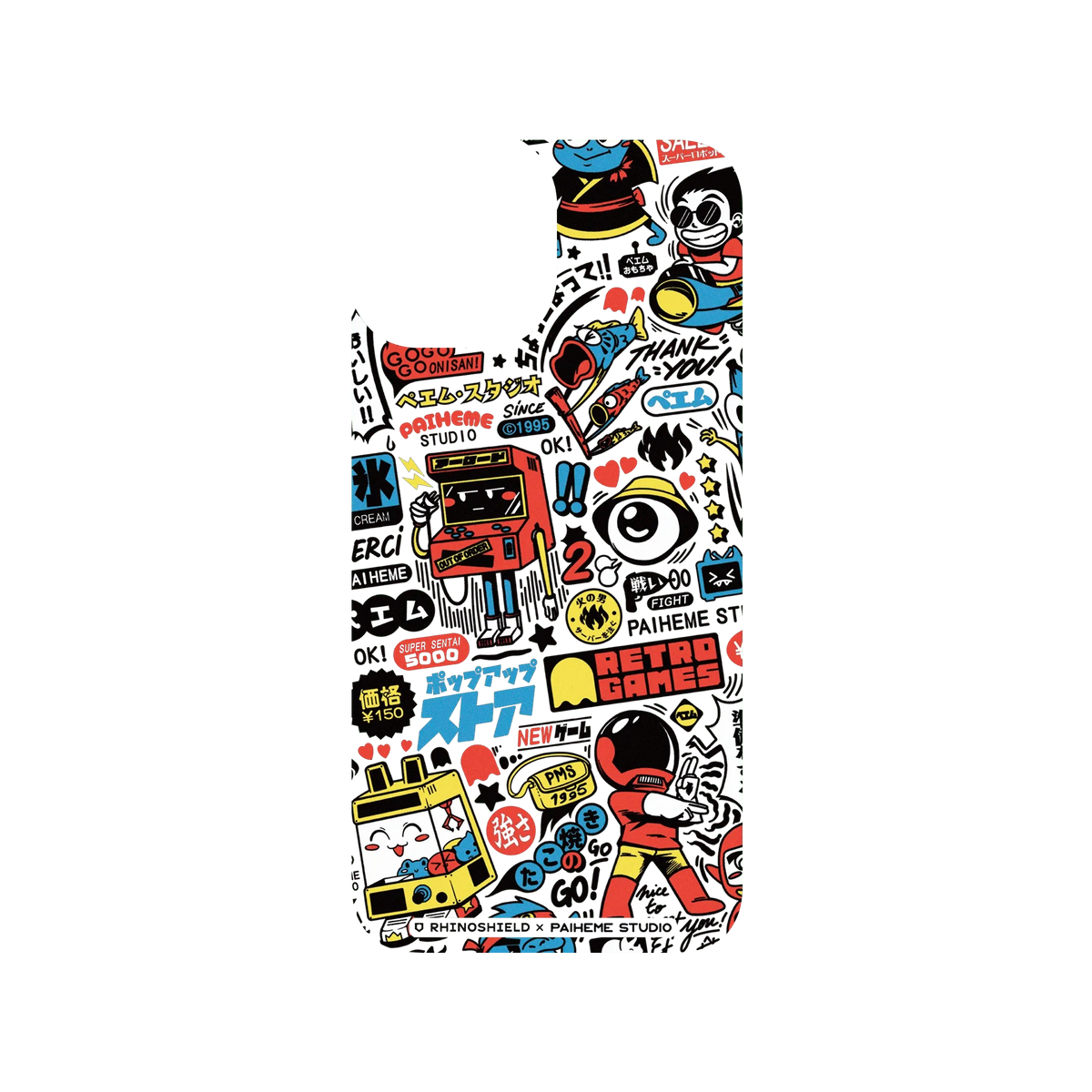 RHINOSHIELD X Paiheme Studio SolidSuit iPhone 13 mini Case - Retro Games Color