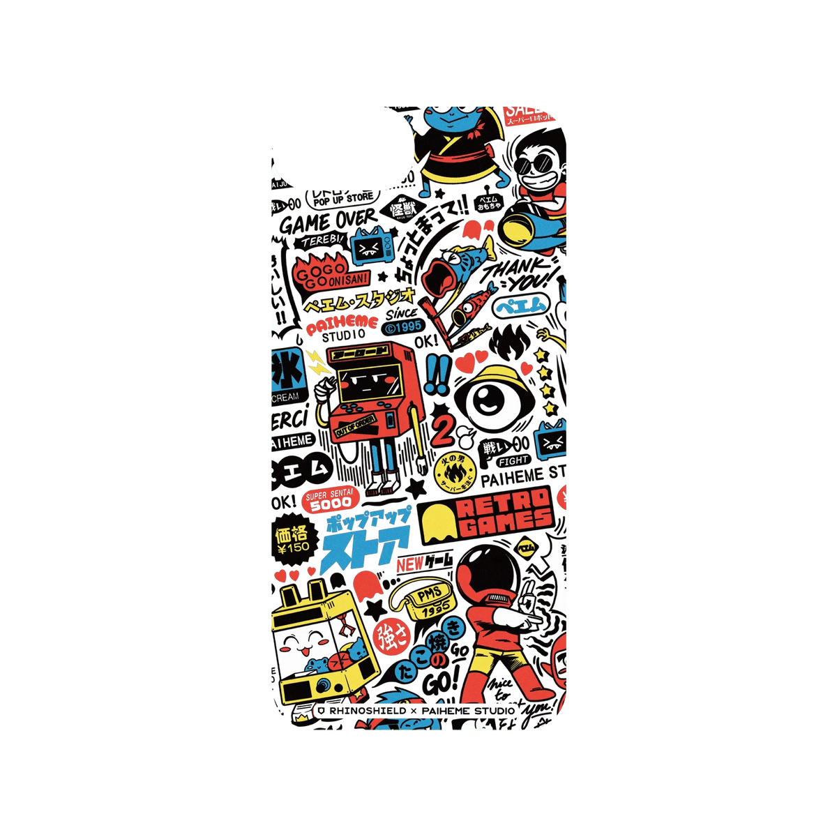 RHINOSHIELD X Paiheme Studio SolidSuit iPhone 8 Case - Retro Games Color
