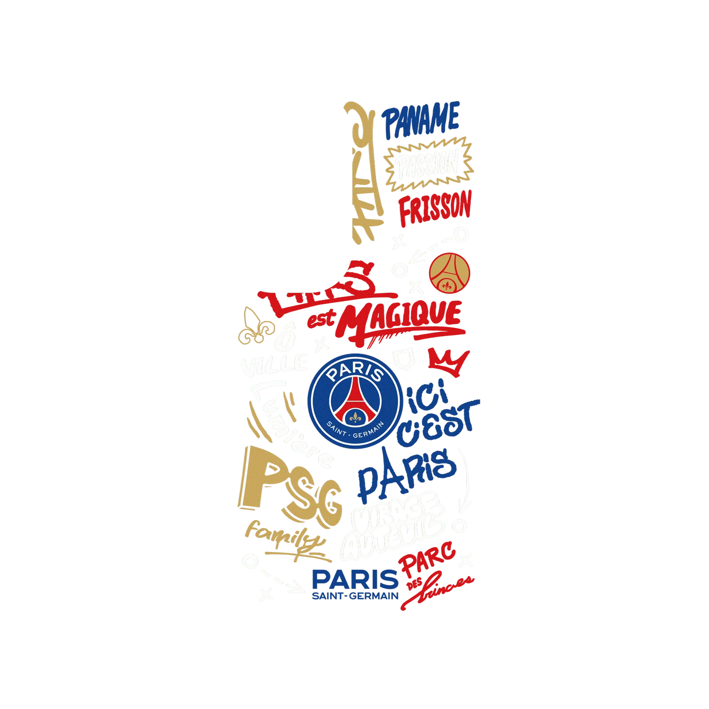 RHINOSHIELD X PSG SolidSuit Samsung Galaxy S24 Case - Paris Saint-Germain - Graffiti