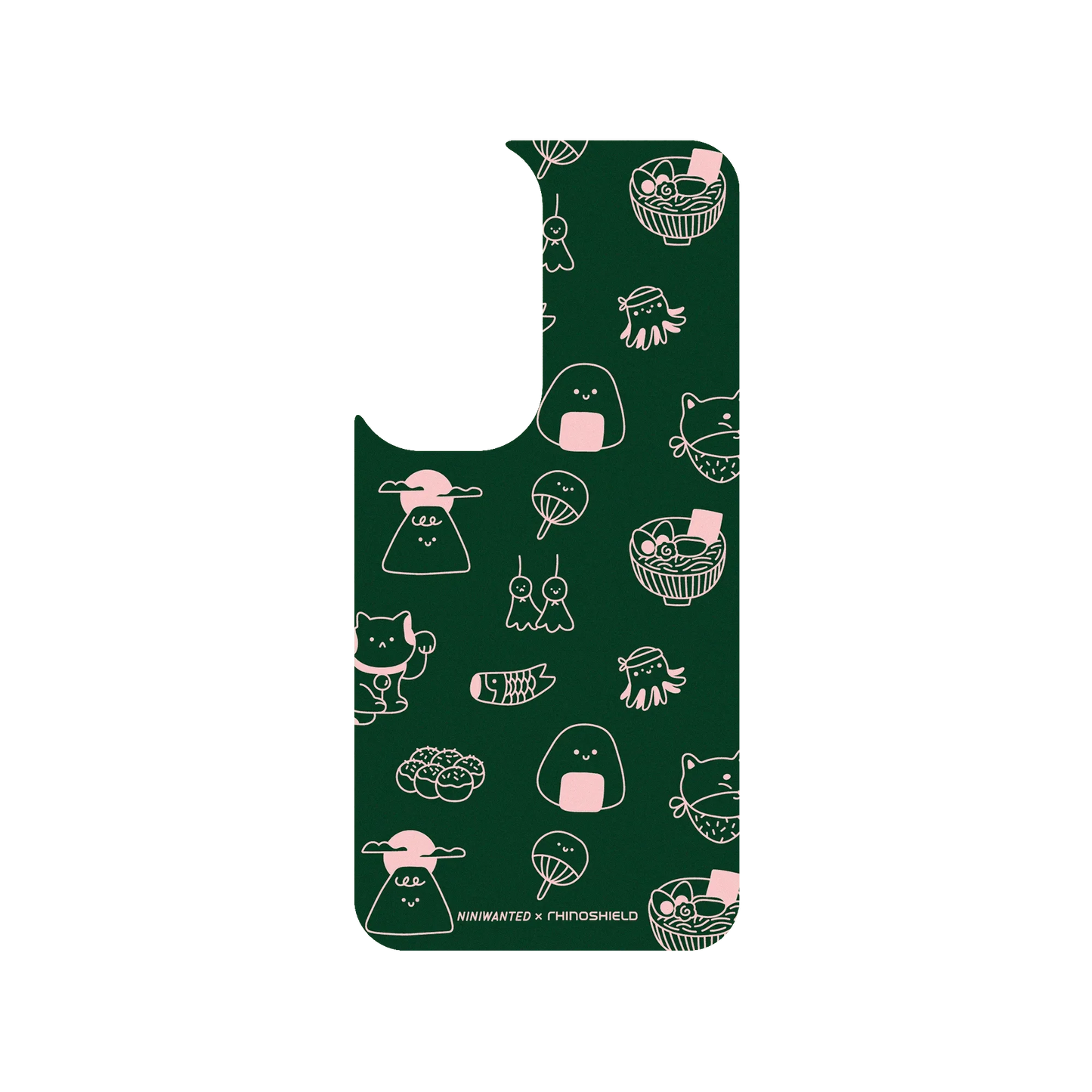 RHINOSHIELD X NINIWANTED SolidSuit Samsung Galaxy S24 Case - Japanese pattern - Dark green