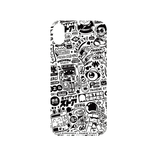 RHINOSHIELD X Paiheme Studio Mod NX iPhone XS Case - Retro Games Backplate