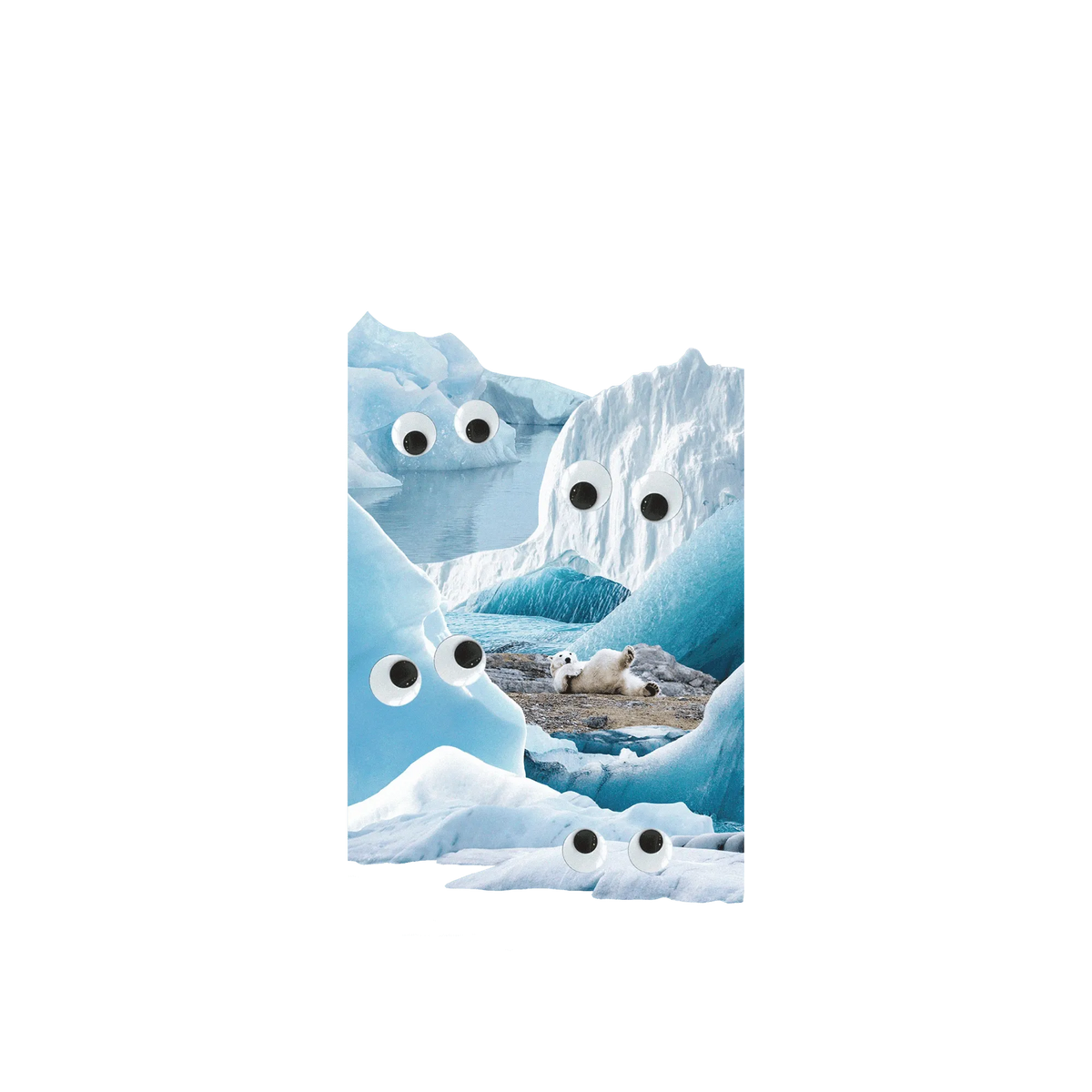 RHINOSHIELD Clear iPhone 13 Case: Original Designs - Arctic Glacier's Eyes On You