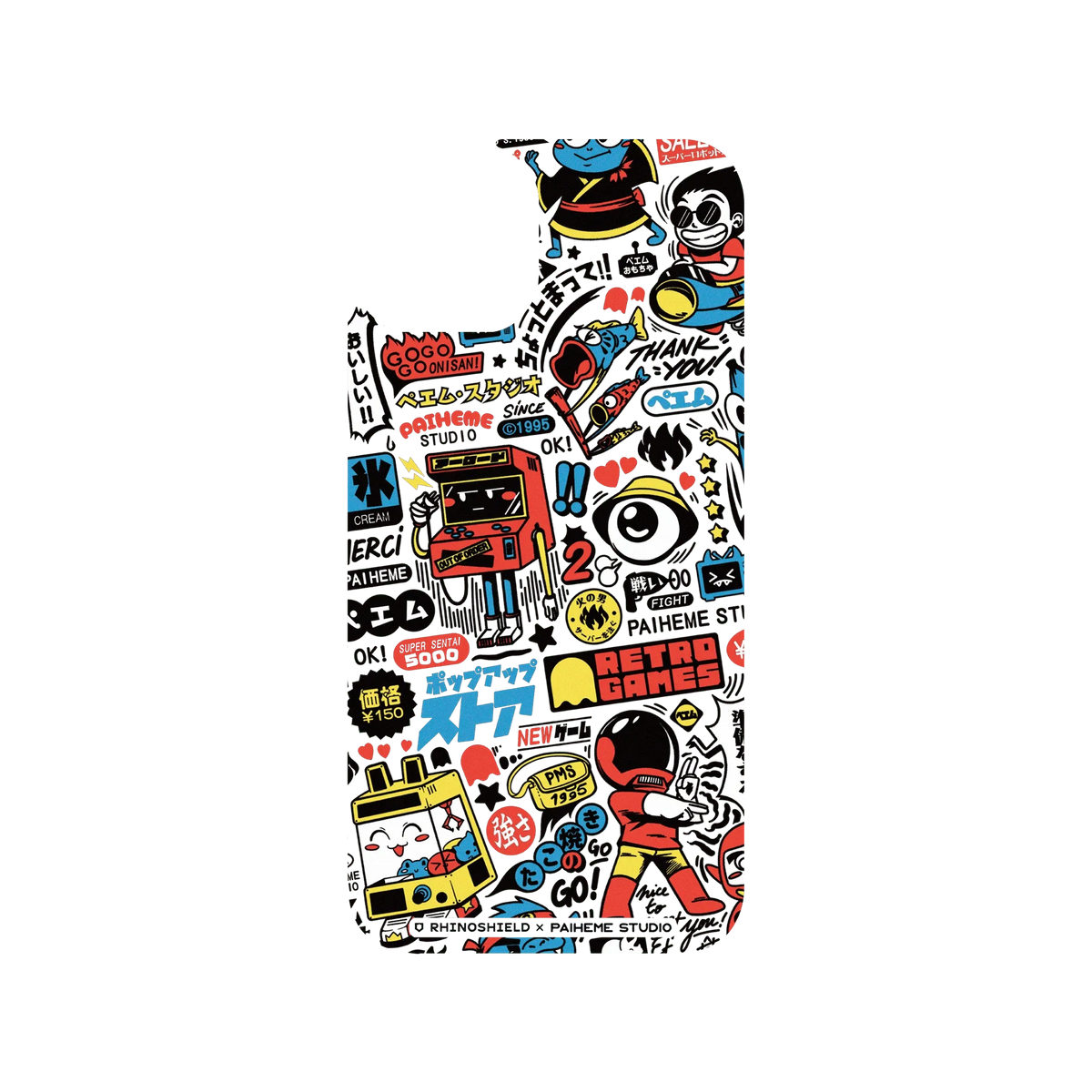 RHINOSHIELD X Paiheme Studio Clear iPhone 13 Case - Retro Games Color