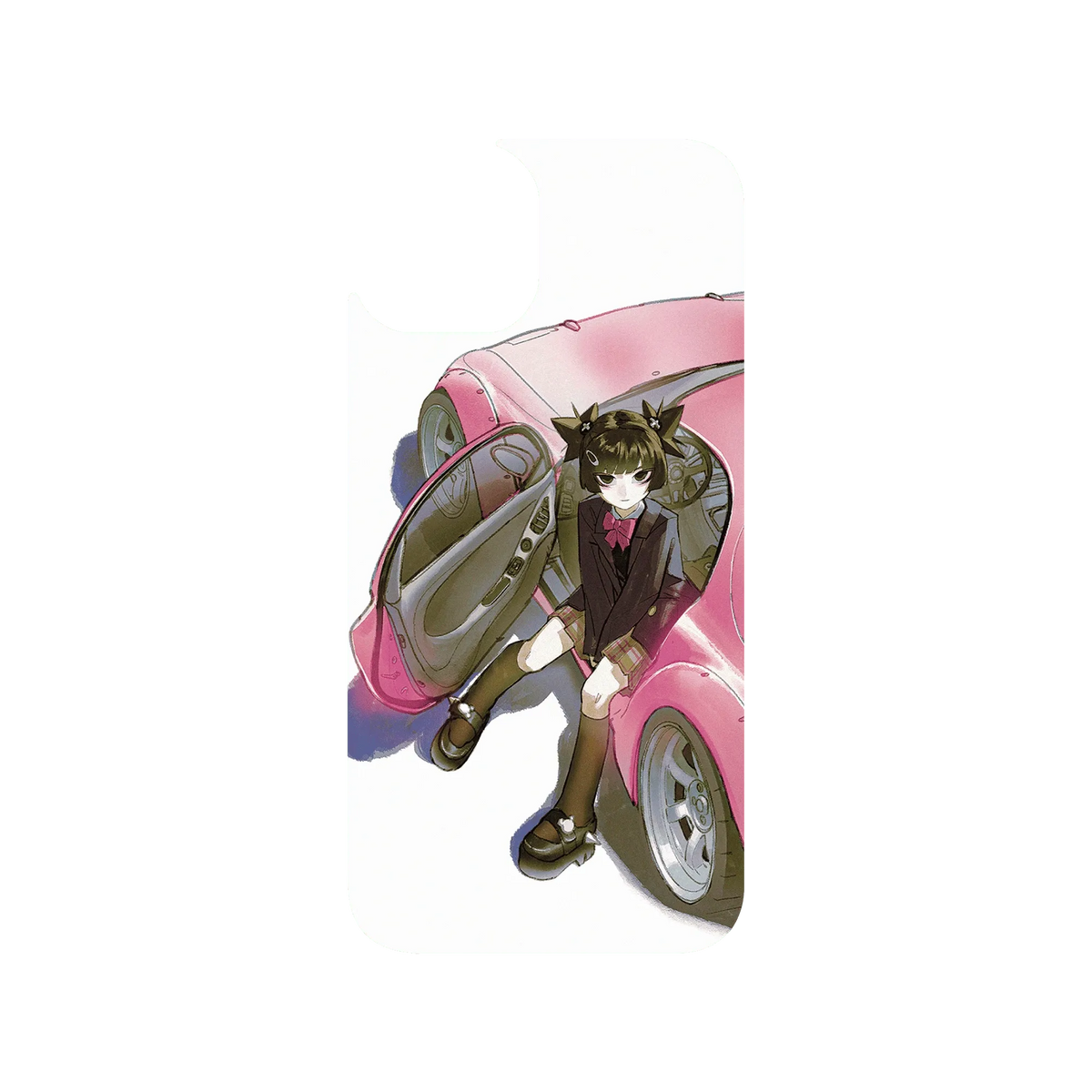 RHINOSHIELD X Vinne Clear iPhone 13 Case - Pink Wheels