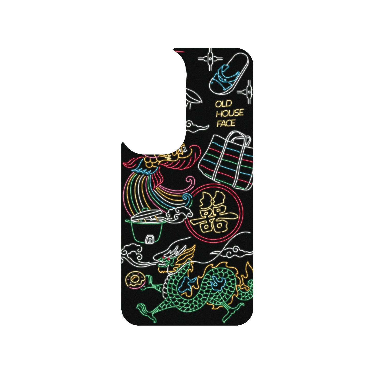 RHINOSHIELD X OldHouseFace SolidSuit Samsung Galaxy S24 Case - Taiwanese Neon Light