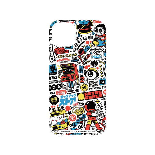 RHINOSHIELD X Paiheme Studio Mod NX iPhone 13 Case - Retro Games Color Backplate