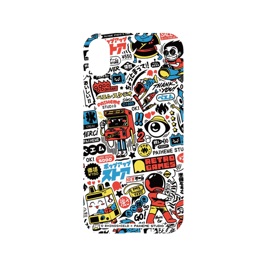 RHINOSHIELD X Paiheme Studio Mod NX iPhone XR Case - Retro Games Color Backplate
