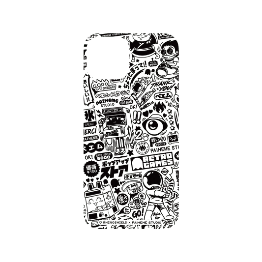 RHINOSHIELD X Paiheme Studio SolidSuit iPhone 13 Case - Retro Games
