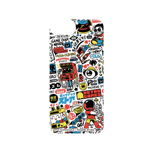 RHINOSHIELD X Paiheme Studio SolidSuit iPhone SE (2nd generation) Case - Retro Games Color