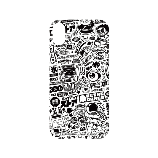 RHINOSHIELD X Paiheme Studio Mod NX iPhone XR Case - Retro Games Backplate