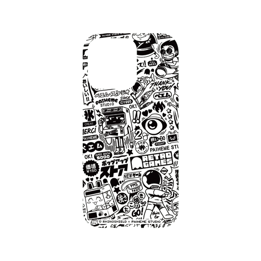 RHINOSHIELD X Paiheme Studio Mod NX iPhone 13 Pro Case - Retro Games Backplate