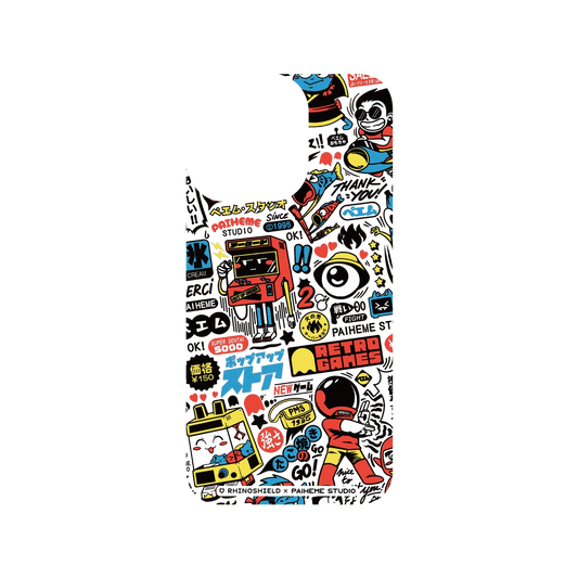 RHINOSHIELD X Paiheme Studio SolidSuit iPhone 13 Pro Case - Retro Games Color