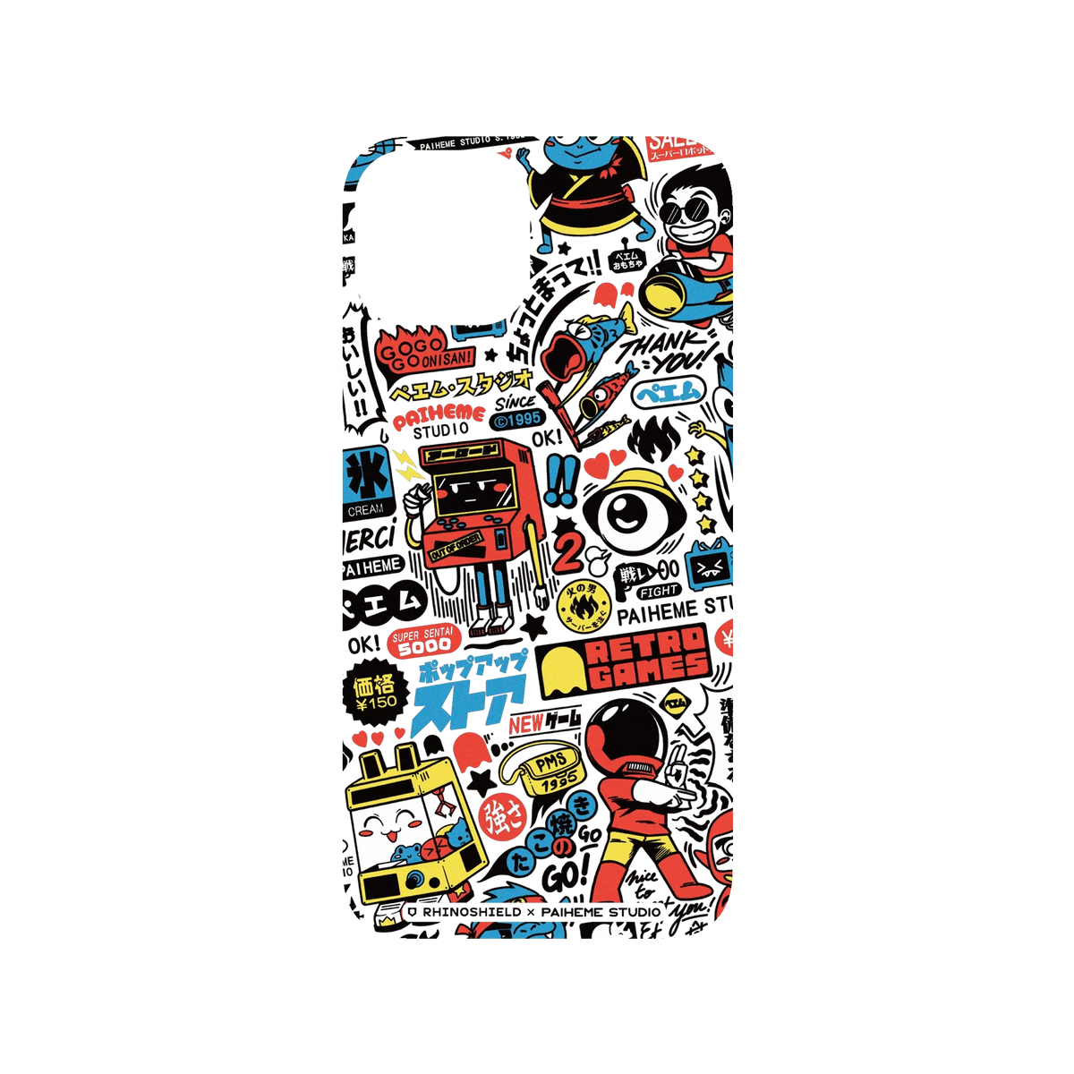 RHINOSHIELD X Paiheme Studio SolidSuit iPhone 13 Case - Retro Games Color