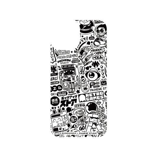 RHINOSHIELD X Paiheme Studio SolidSuit iPhone 13 mini Case - Retro Games