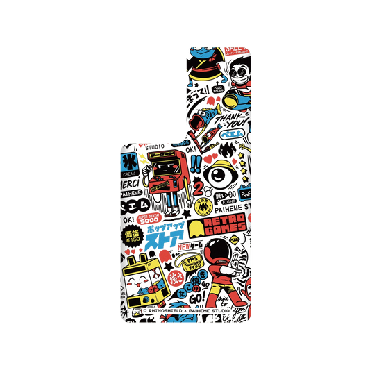 RHINOSHIELD X Paiheme Studio SolidSuit Samsung Galaxy S22 Ultra Case - Retro Games Color