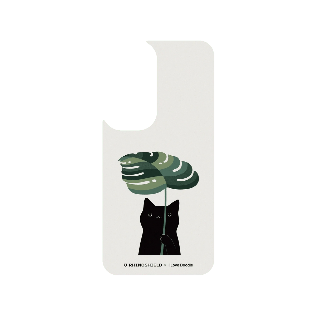 RhinoShield X I Love Doodle SolidSuit (MagSafe compatible) Samsung Galaxy S24 Case - Cat and Plant - Umbrella