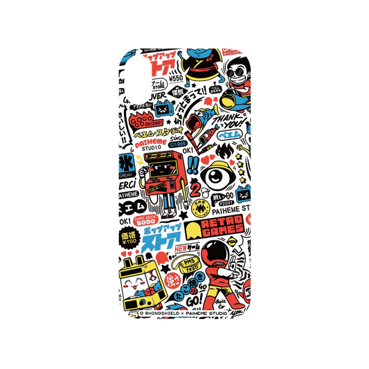 RHINOSHIELD X Paiheme Studio Mod NX iPhone XS Case - Retro Games Color Backplate