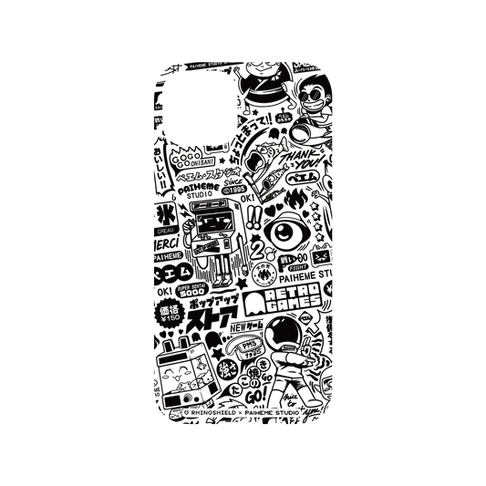 RHINOSHIELD X Paiheme Studio Mod NX iPhone 13 Case - Retro Games Backplate