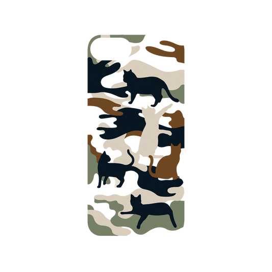 RhinoShield Mod NX iPhone 8 Case: Original Designs - Cat Woodland Black Camo Backplate