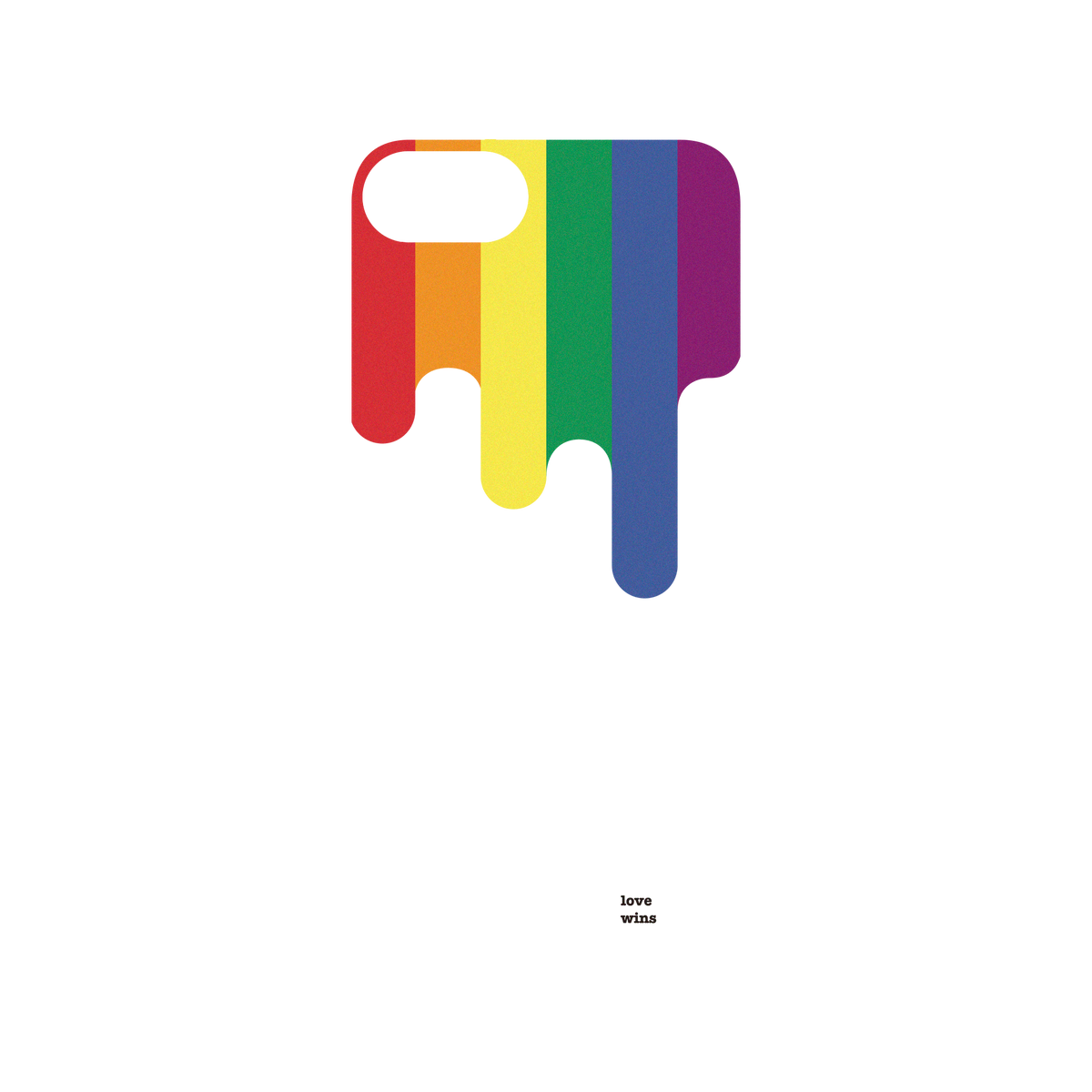 RhinoShield Mod NX iPhone 7 Case: Original Designs - Rainbow Stripes With Love Wins Backplate